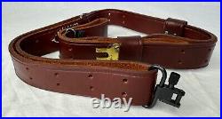 Leather Rifle Sling with Uncle Mike's Swivels 1 3/16 Wide
