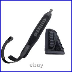 Leather Rifle Stock Cover Recoil Pad with Cartridge Sling for. 357.30-30.45