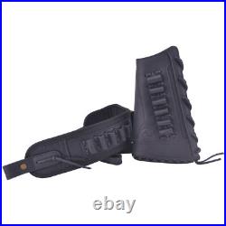Leather Rifle Stock Cover, Shell Holder Sling for. 308.22MAG 12GA. 45-70.300win
