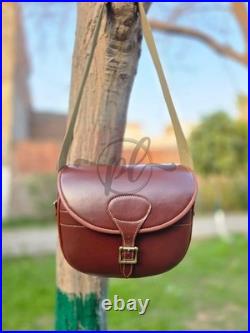 Leather Shotgun Case For Hunters Rifle Case with Cartridge Bag & Sling
