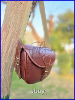 Leather Shotgun Case For Hunters Rifle Case with Cartridge Bag & Sling