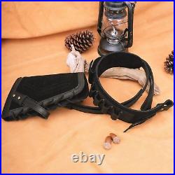 Leather Suede No Drill Shotgun Ammo Holder Sling with Cheek Rest for 12/16/20GA