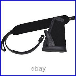 Leather Suede No Drill Shotgun Ammo Holder Sling with Cheek Rest for 12/16/20GA