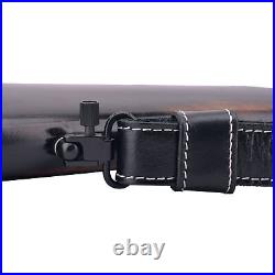 Leather Suede Rifle Soft Padded Carry Sling Hunting Shotgun Shoulder Belt