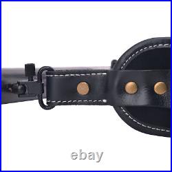 Leather Suede Rifle Soft Padded Carry Sling Hunting Shotgun Shoulder Belt