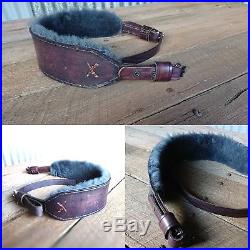 Leather Wool Lined Rifle Slings