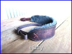 Leather Wool Lined Rifle Slings