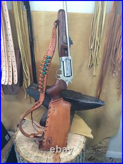Leather gunstock Butt Stock And Sling cover shell holder Rossi circuit judge