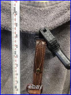 Leather hunting rifle sling hand made by myself with new swivels Viking Scene