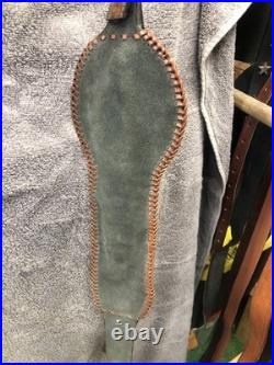 Leather hunting rifle sling hand made by myself with new swivels Viking Scene