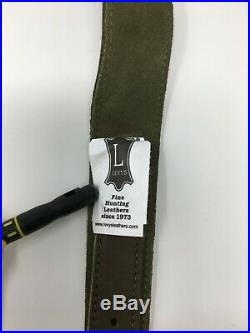 Levy's 2.25 Leather Cobra Rifle/Shotgun Sling SUEDE LINED with Embroidered Turkey
