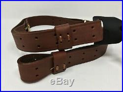 Levy's Leathers ST2 Military-Style 1.25 Natural Oil-Tan Leather Rifle Sling NEW