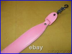 Levys Tapered Leather Rifle Sling Hot Pink