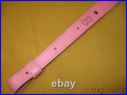Levys Tapered Leather Rifle Sling Hot Pink