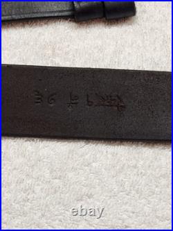 Lot of 2 Ethiopian Leather Rifle Slings One Amharic Marked, One Plain