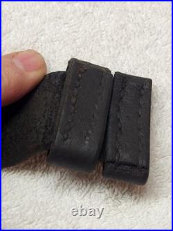 Lot of 2 Ethiopian Leather Rifle Slings One Amharic Marked, One Plain