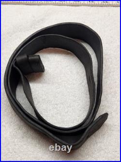 Lot of 2 Ethiopian Leather Rifle Slings One Amharic Marked, One Plain