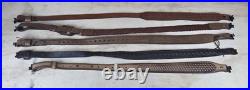 Lot of 5 Vintage Gun Slings & Straps Leather Allen Uncle Mike's Retro
