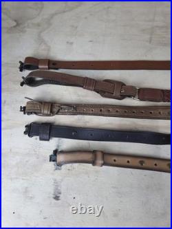 Lot of 5 Vintage Gun Slings & Straps Leather Allen Uncle Mike's Retro