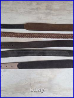 Lot of 5 Vintage Gun Slings & Straps Leather Allen Uncle Mike's Retro