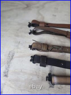 Lot of 5 Vintage Gun Slings & Straps Leather Allen Uncle Mike's Retro