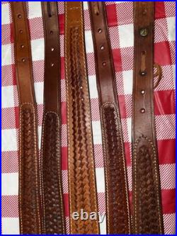 Lot of 7 Vintage Leather Gun Rifle Slings Bianchi Safari land Triple K Uncle