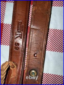 Lot of 7 Vintage Leather Gun Rifle Slings Bianchi Safari land Triple K Uncle