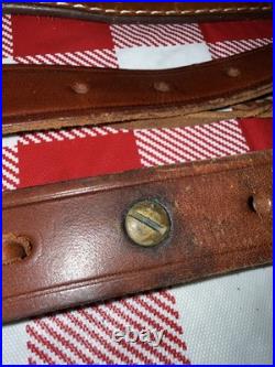 Lot of 7 Vintage Leather Gun Rifle Slings Bianchi Safari land Triple K Uncle