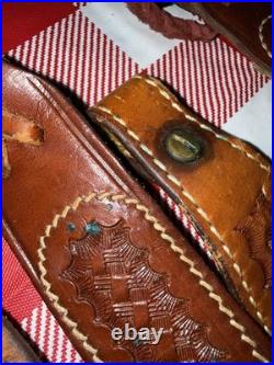 Lot of 7 Vintage Leather Gun Rifle Slings Bianchi Safari land Triple K Uncle