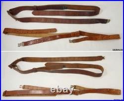 Lot of Brown Leather Rifle Carry Straps Slings Brauer, Bianchi, URS, Unmarked