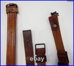 Lot of Brown Leather Rifle Carry Straps Slings Brauer, Bianchi, URS, Unmarked