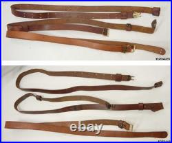 Lot of Brown Leather Rifle Carry Straps Slings Brauer, Bianchi, URS, Unmarked