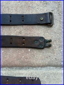 Lot of M-1907 WW1 USGI Leather Slings M1 Garand M1903 Springfield with Belt