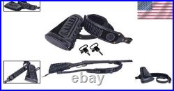 Luxury Cowhide Leather Buttstock Holder & Sling with Recoil Pad for Hunters