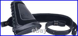 Luxury Cowhide Leather Buttstock Holder & Sling with Recoil Pad for Hunters
