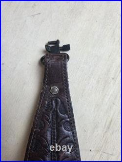 Luxury Vintage Leather Rifle Sling Hand Made Grizzly Mountain Rifle Sling Padded