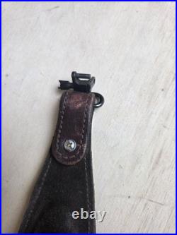 Luxury Vintage Leather Rifle Sling Hand Made Grizzly Mountain Rifle Sling Padded