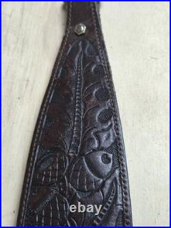 Luxury Vintage Leather Rifle Sling Hand Made Grizzly Mountain Rifle Sling Padded