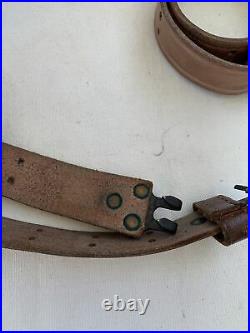 M1907 Usmc Leather Sling 1903 Springfield Rock Island Rifle Garand M1 Wwi Wwii