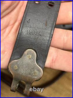 M1907 Vintage Leather Military Rifle Sling Stamped / 12I