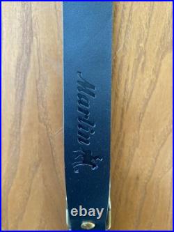 Marlin Black Leather Adjustable Sling 1 Embossed Logo OEM 1894 1895 336 Swivel