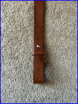 Marlin Brown Custom Leather Rifle Sling Hand Tooled And Made in the USA