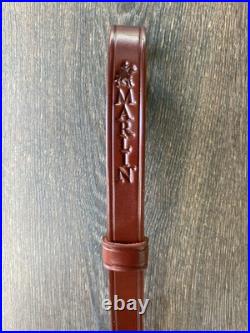 Marlin Brown Leather Adjustable Sling 1 Embossed Logo OEM 1894 1895 336 Nickel Marlin Brown Leather Adjustable Sling 1 Embossed Logo OEM 1894 1895 336 Nickel