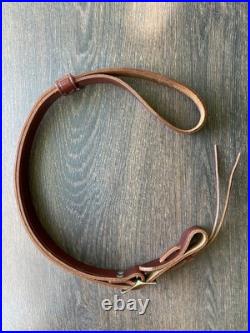 Marlin Brown Leather Adjustable Sling 1 Embossed Logo OEM 1894 1895 336 Nickel