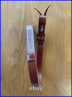 Marlin Brown Leather Adjustable Sling 1 Embossed Logo OEM 1894 1895 336 Swivels