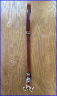 Marlin Brown Leather Adjustable Sling 1 Embossed Logo OEM 1894 1895 336 Swivels