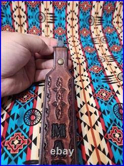 Marlin Firearms Leather Rifle Sling Buckle Sling With Swivels
