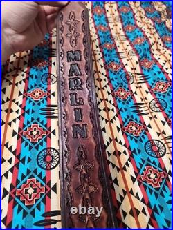 Marlin Firearms Leather Rifle Sling Buckle Sling With Swivels