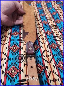 Marlin Firearms Leather Rifle Sling Buckle Sling With Swivels