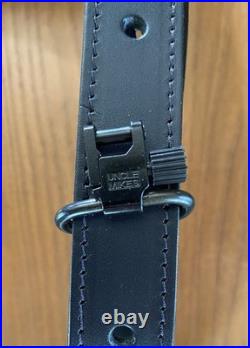 Marlin Leather Rifle Sling Embossed Logo 336 1894 1895 Black With Swivels OEM